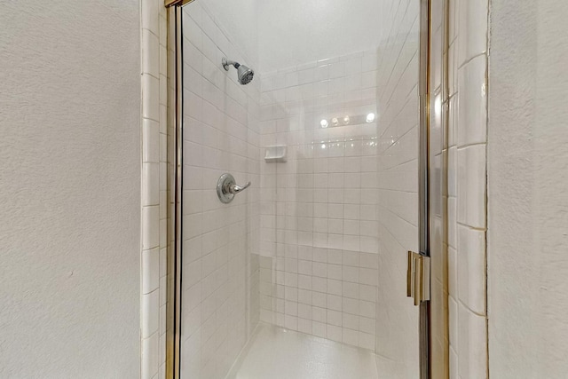 232 Cotton Wood Ct, Rockwall, TX 75032 - bathroom with a stall shower and a textured wall
