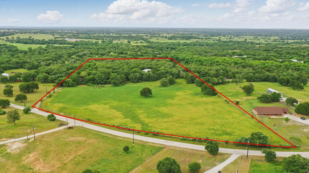 316 County Road 4773, Boyd, TX 76023 - aerial view of sparsely populated area with property boundaries highlighted
