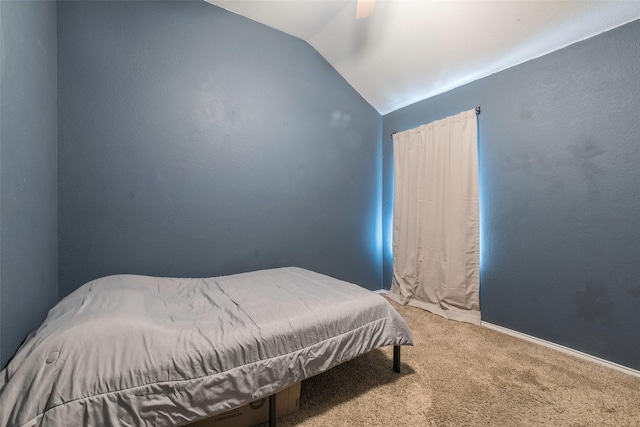 809 Fox Run Trl, Saginaw, TX 76179 - bedroom featuring carpet flooring, lofted ceiling, and a ceiling fan