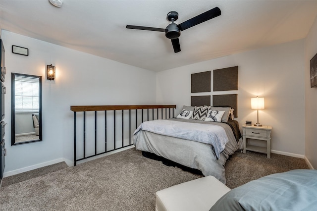 7640 W Greenway Blvd Unit 8L, Dallas, TX 75209 - carpeted bedroom featuring baseboards and ceiling fan