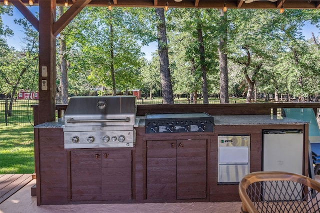 710 Eagles Landing Blvd, Oak Point, TX 75068 - view of patio / terrace featuring view of wooded area