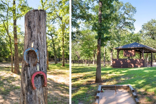 710 Eagles Landing Blvd, Oak Point, TX 75068 - view of yard with a gazebo