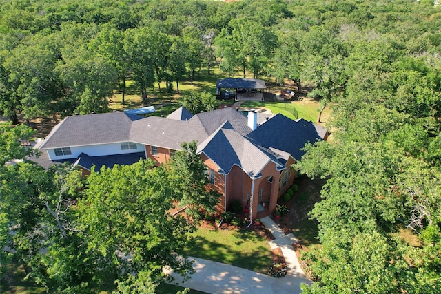 710 Eagles Landing Blvd, Oak Point, TX 75068 - view from above of property featuring a heavily wooded area