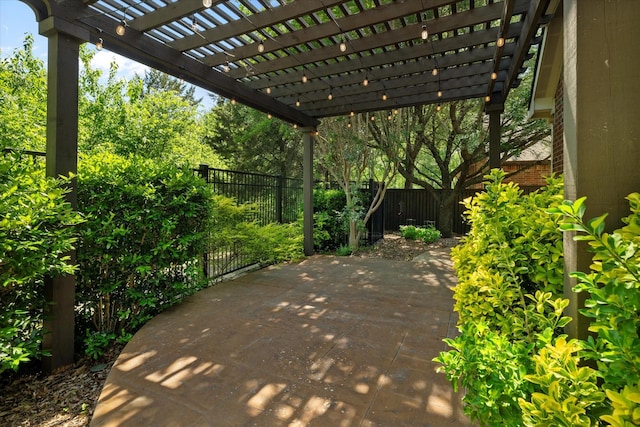 413 Sloan Creek Pkwy, Fairview, TX 75069 - view of patio with a fenced backyard and a pergola
