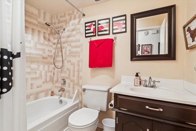 4021 Tracey Trl, Rowlett, TX 75088 - full bathroom featuring shower / bath combination with curtain, vanity, and toilet
