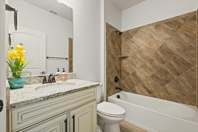 1032 Pinnacle Ridge Rd, Fort Worth, TX 76052 - full bath with toilet, tub / shower combination, vanity, and wood finished floors