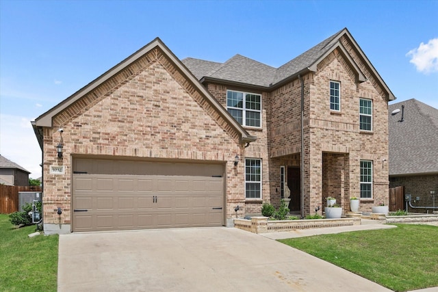 1032 Pinnacle Ridge Rd, Fort Worth, TX 76052 - view of front of property with brick siding, concrete driveway, and an attached garage