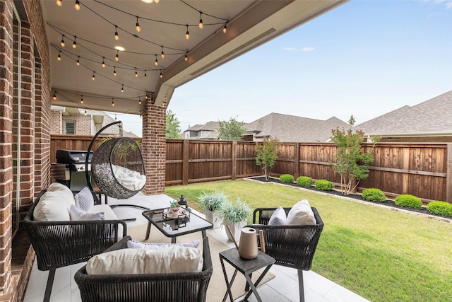 8808 Navidad Falls Dr, Mckinney, TX 75071 - view of patio with outdoor lounge area