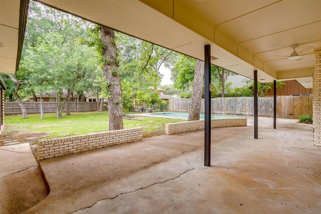 2317 Vega St, Grand Prairie, TX 75050 - view of patio / terrace with ceiling fan