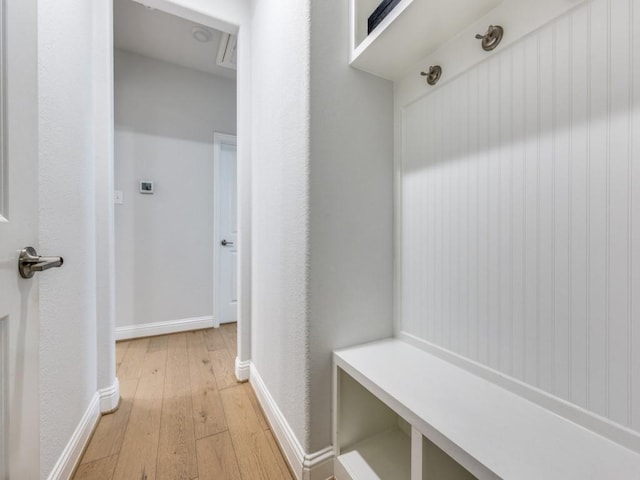 217 Fulton St, Oak Point, TX 75068 - mudroom featuring light wood finished floors and baseboards
