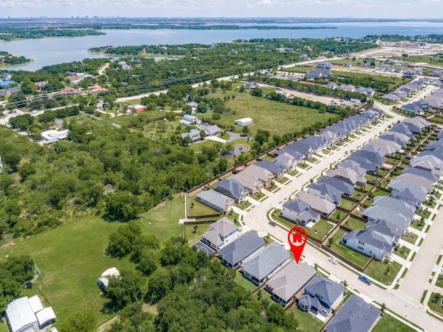 217 Fulton St, Oak Point, TX 75068 - aerial view of residential area featuring a nearby body of water