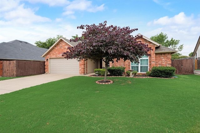 6729 Lucas Ln, North Richland Hills, TX 76182 - view of front of property featuring brick siding, an attached garage, and concrete driveway
