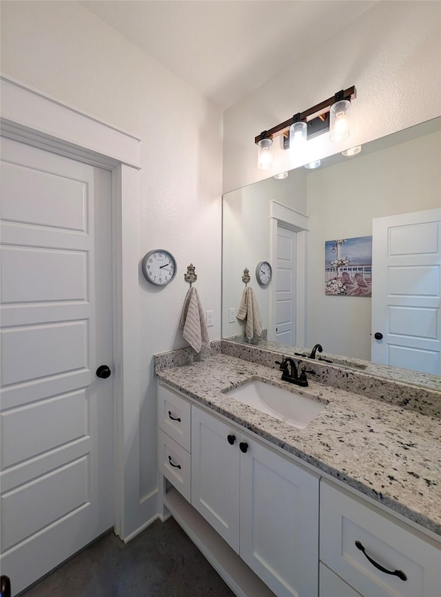 18358 Timber Oaks Dr, Lindale, TX 75771 - bathroom featuring concrete floors and vanity