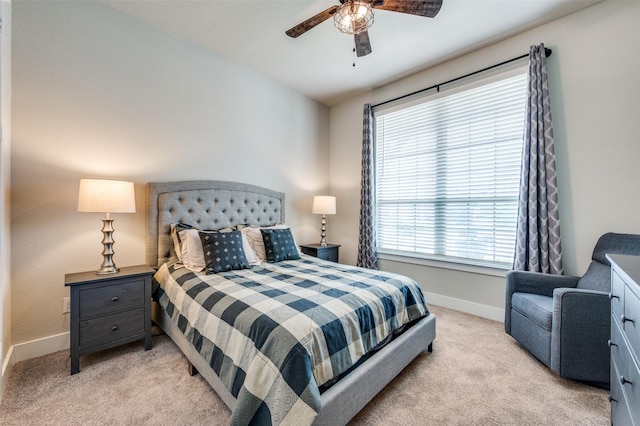 1408 Arrowwood Dr, Aubrey, TX 76227 - carpeted bedroom with baseboards and ceiling fan