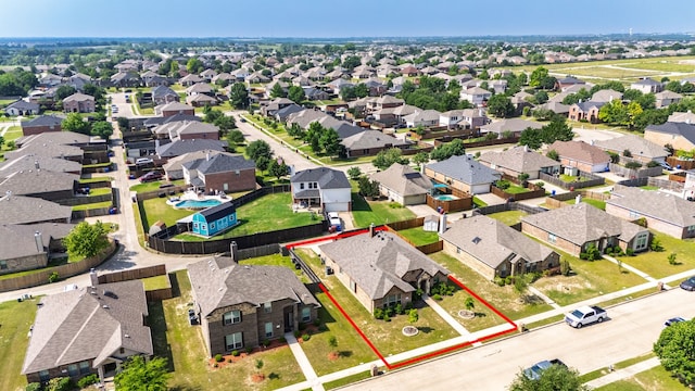 125 Singleton Dr, Royse City, TX 75189 - aerial perspective of suburban area featuring property boundaries highlighted