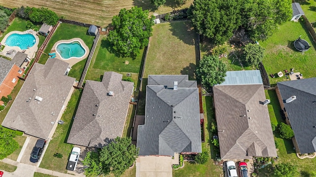 836 Stafford Station Dr, Saginaw, TX 76131 - aerial perspective of suburban area with a pool