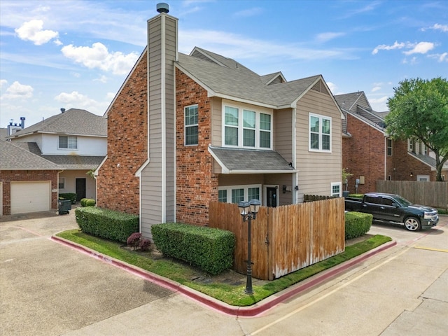 2500 Peargrove Cir, Arlington, TX 76006 - view of front of property featuring fence, a chimney, and brick siding