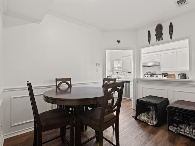 2500 Peargrove Cir, Arlington, TX 76006 - dining area with wood finished floors and crown molding