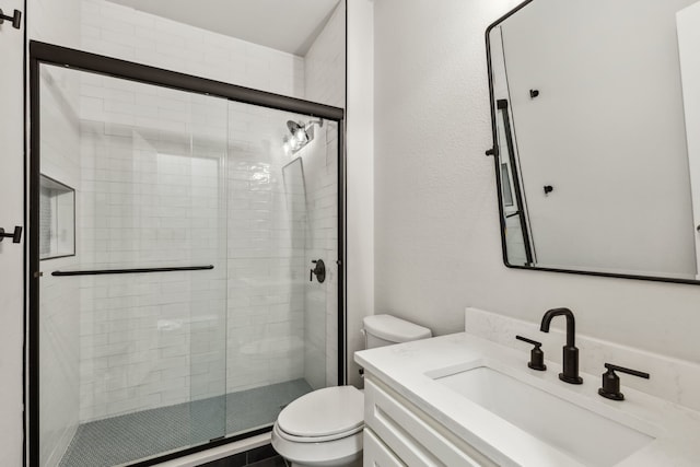 4138 Sanders Dr, Celina, TX 75009 - full bath with toilet, a shower stall, and vanity