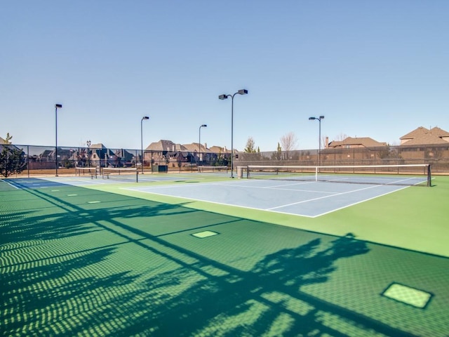 4138 Sanders Dr, Celina, TX 75009 - view of tennis court featuring a residential view