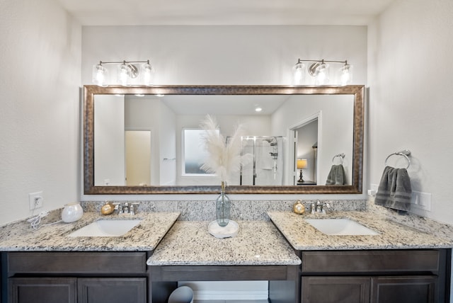 9517 Sunset Ln, Oak Point, TX 75068 - full bath with vanity and a shower