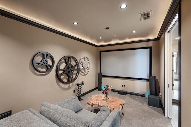 1532 Main St, Southlake, TX 76092 - cinema with carpet, recessed lighting, baseboards, and ornamental molding