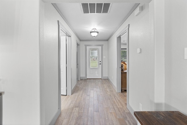 677 County Road 4027, Savoy, TX 75479 - hallway featuring light wood-style flooring and baseboards