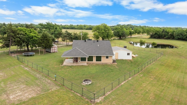 677 County Road 4027, Savoy, TX 75479 - overview of rural landscape with a nearby body of water