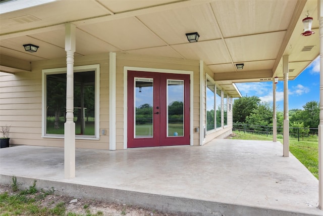 677 County Road 4027, Savoy, TX 75479 - view of patio with french doors and fence