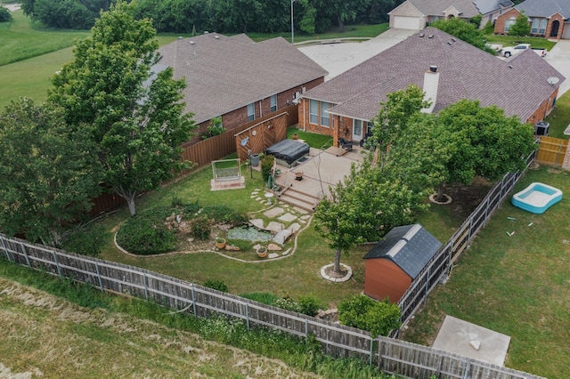 view from above of property