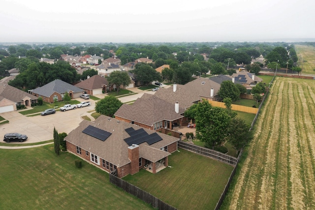 aerial perspective of suburban area