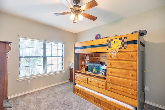 109 Fry Blvd, Tuscola, TX 79562 - bedroom featuring carpet flooring, baseboards, and a ceiling fan