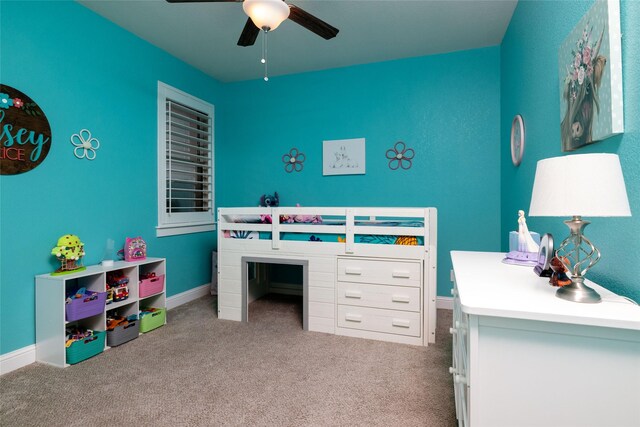 1100 Whisper Willows Dr, Fort Worth, TX 76052 - carpeted bedroom with baseboards and ceiling fan