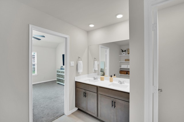 1403 Blossom Court Dr, Princeton, TX 75407 - ensuite bathroom with double vanity and baseboards