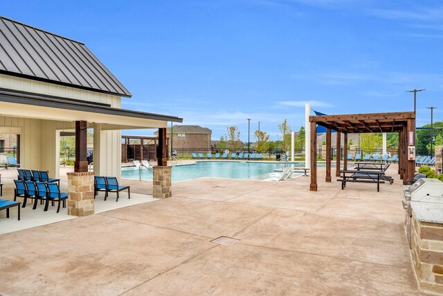 1403 Blossom Court Dr, Princeton, TX 75407 - community pool featuring a pergola, fence, and a patio