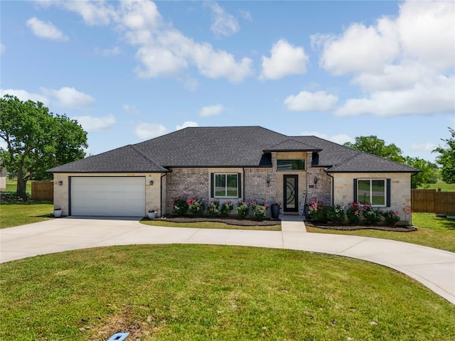 203 Mcelroy St, Southmayd, TX 76273 - view of front of house featuring driveway, a garage, roof with shingles, and brick siding