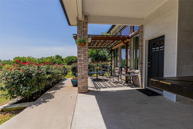 203 Mcelroy St, Southmayd, TX 76273 - view of patio featuring a pergola