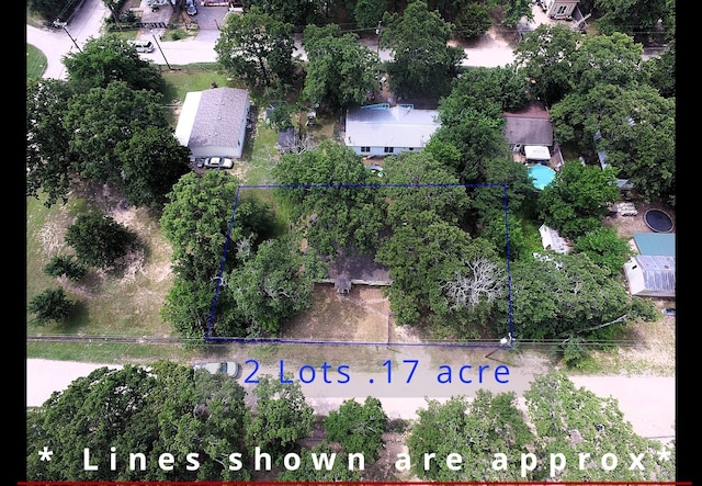 1819 Grady Rd, Hawk Cove, TX 75474 - aerial overview of property's location with property parcel outlined