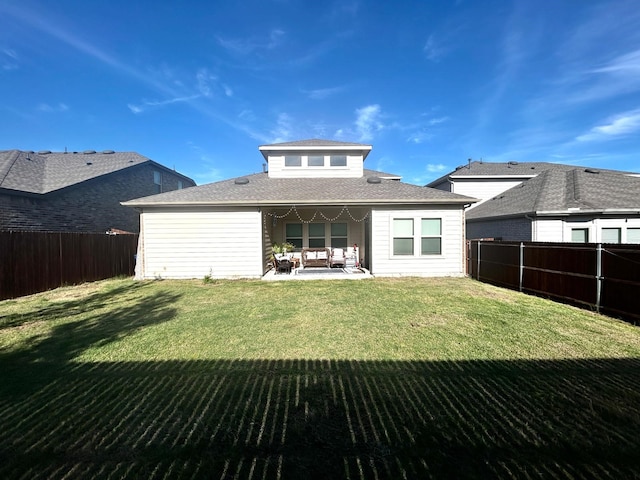 7425 Bledington Ln, Mckinney, TX 75071 - back of house with a patio area and a shingled roof