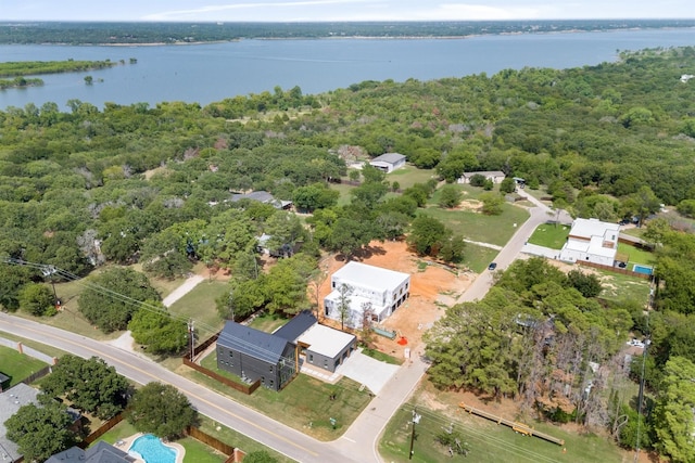 drone / aerial view of a nearby body of water
