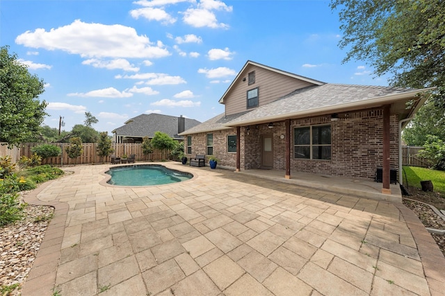 5541 Wisdom Ct, Waco, TX 76708 - view of swimming pool featuring a patio area and a fenced backyard