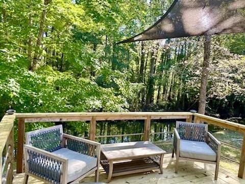 228 Stuart Dr, Karnack, TX 75661 - view of wooden terrace