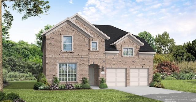 4281 N Berylline Ln, Prosper, TX 75078 - traditional-style house featuring brick siding, concrete driveway, and a front lawn