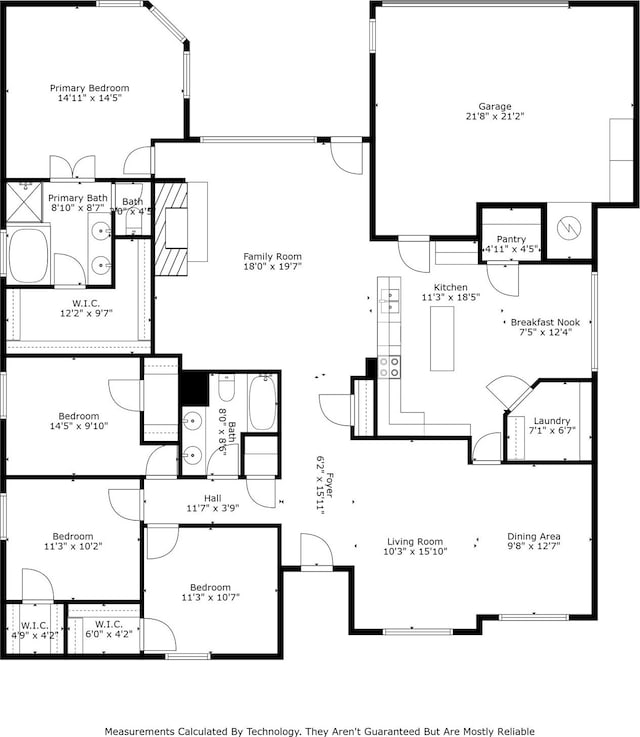7002 Westover Dr, Rowlett, TX 75089 - floor plan / room layout