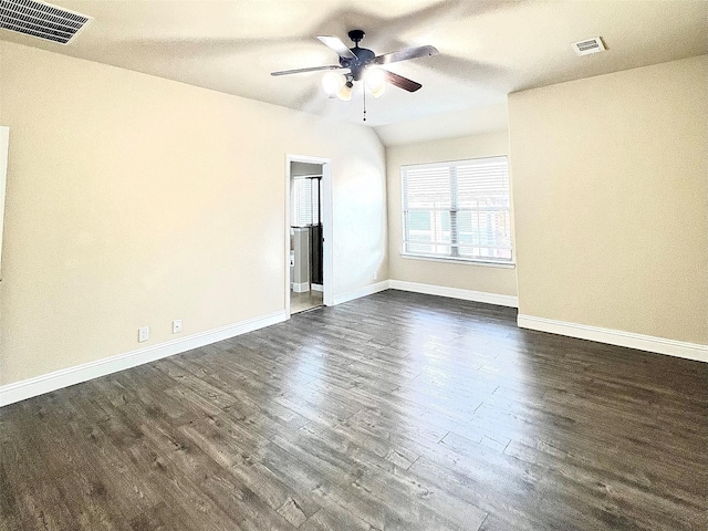 2095 Deckard, Princeton, TX 75407 - unfurnished room with a ceiling fan, dark wood-style flooring, and baseboards