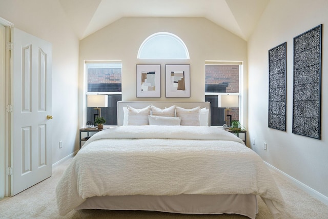 4525 Crooked Ridge Dr, The Colony, TX 75056 - carpeted bedroom featuring vaulted ceiling and baseboards