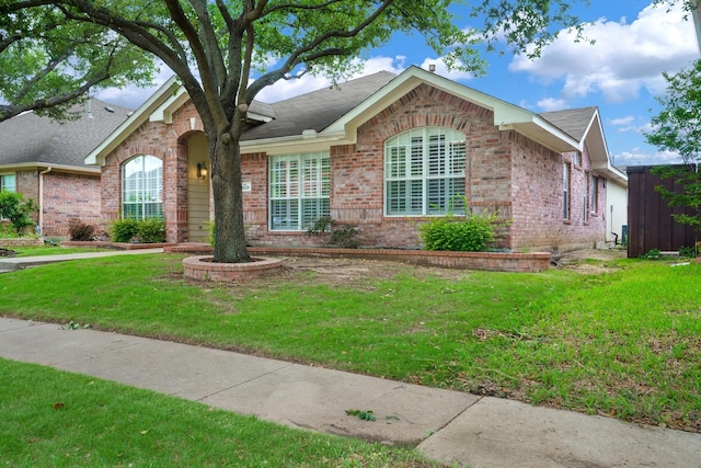 4525 Crooked Ridge Dr, The Colony, TX 75056 - view of front of property with brick siding and a front lawn