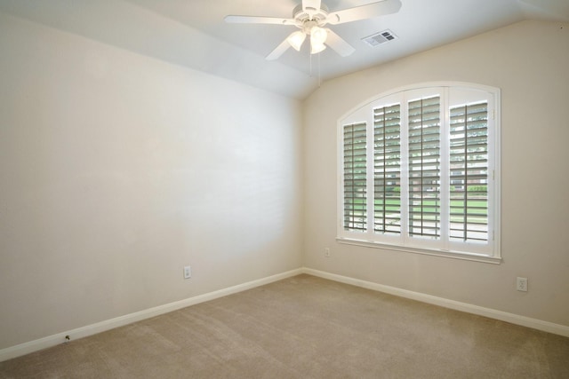 4525 Crooked Ridge Dr, The Colony, TX 75056 - carpeted spare room with ceiling fan, vaulted ceiling, and baseboards