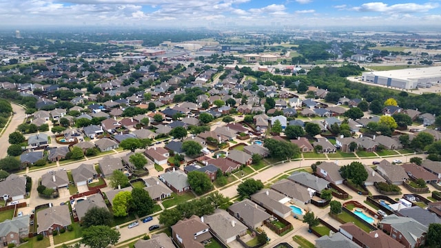 4525 Crooked Ridge Dr, The Colony, TX 75056 - aerial overview of property's location with nearby suburban area