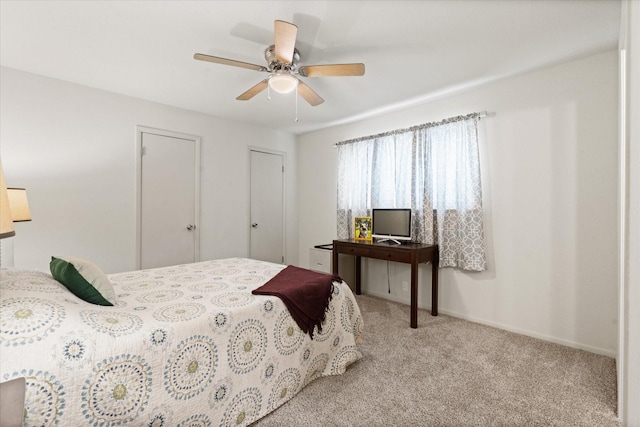 1247 Wedgewood Dr, Cleburne, TX 76033 - carpeted bedroom featuring ceiling fan